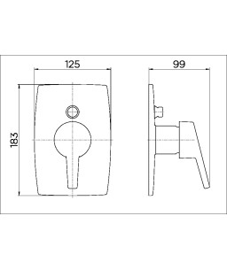 Acabamento monocomando para banheira e chuveiro 1/2" Nexus cromado 00502806