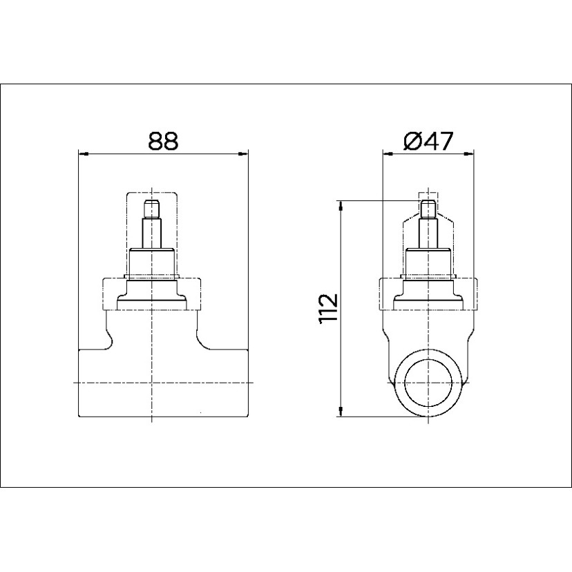 Registro baseTec PPR cerâmico 1/2 volta 25 mm 00524500