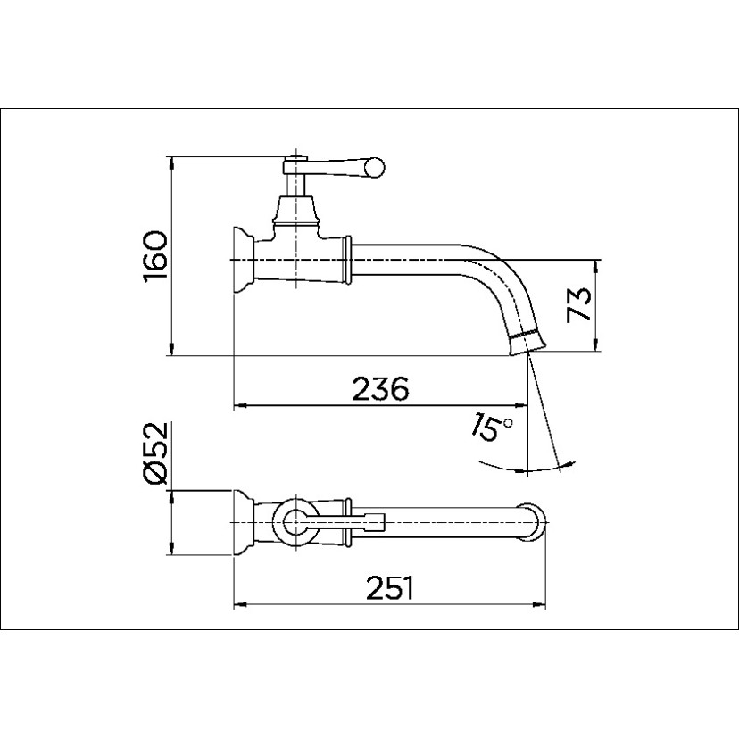 Torneira para banheiro de parede Provence 00535206