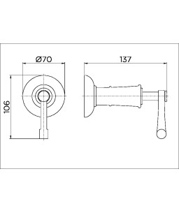 Acabamento para registro DocolBase 1.1/4" e 1.1/2" Provence 00535406