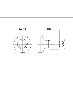 Acabamento para registro base Fabrimar 1.1/4" e 1.1/2" Itapema Bella cromado 00561360