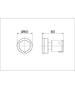 Acabamento para registro base Fabrimar 1" Riva 00561506