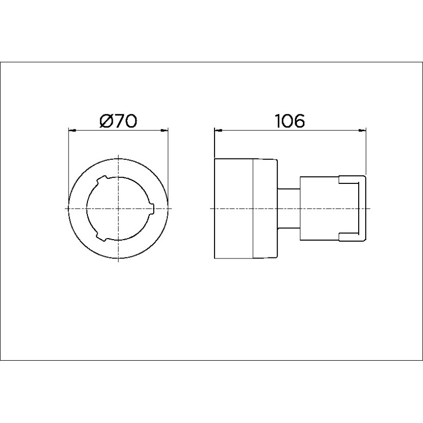 Acabamento para registro base Fabrimar 1.1/4" e 1.1/2" Riva 00561606