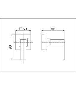 Acabamento para registro base Fabrimar 1/2" e 3/4" Square 00563106