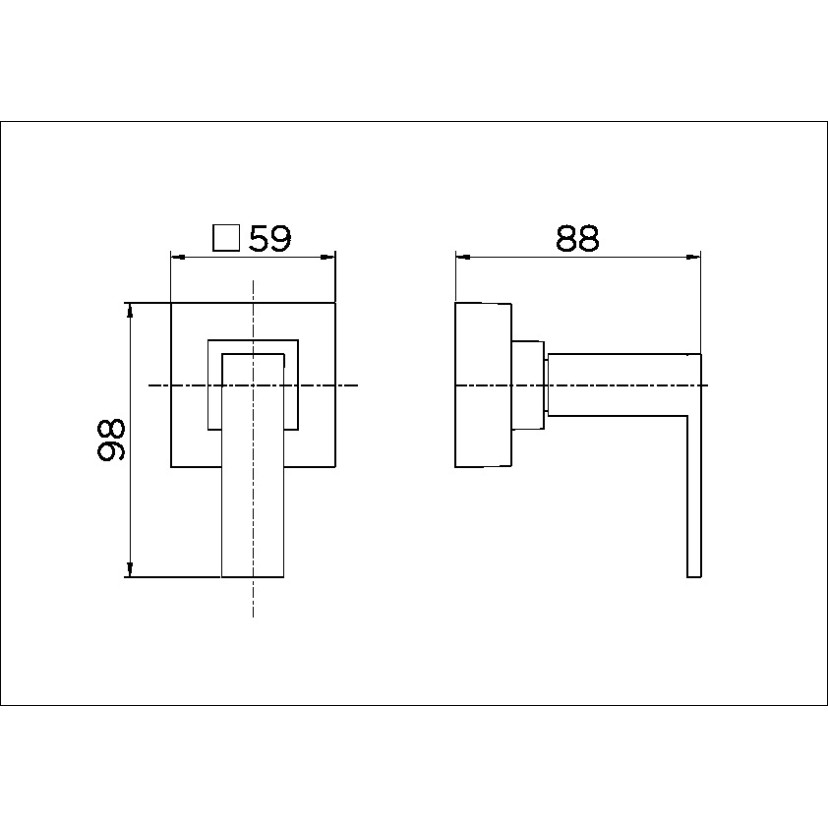 Acabamento para registro base Fabrimar 1/2" e 3/4" Square 00563106