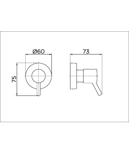 Acabamento para registro base Fabrimar 1/2" e 3/4" Lóggica cromado 00563406