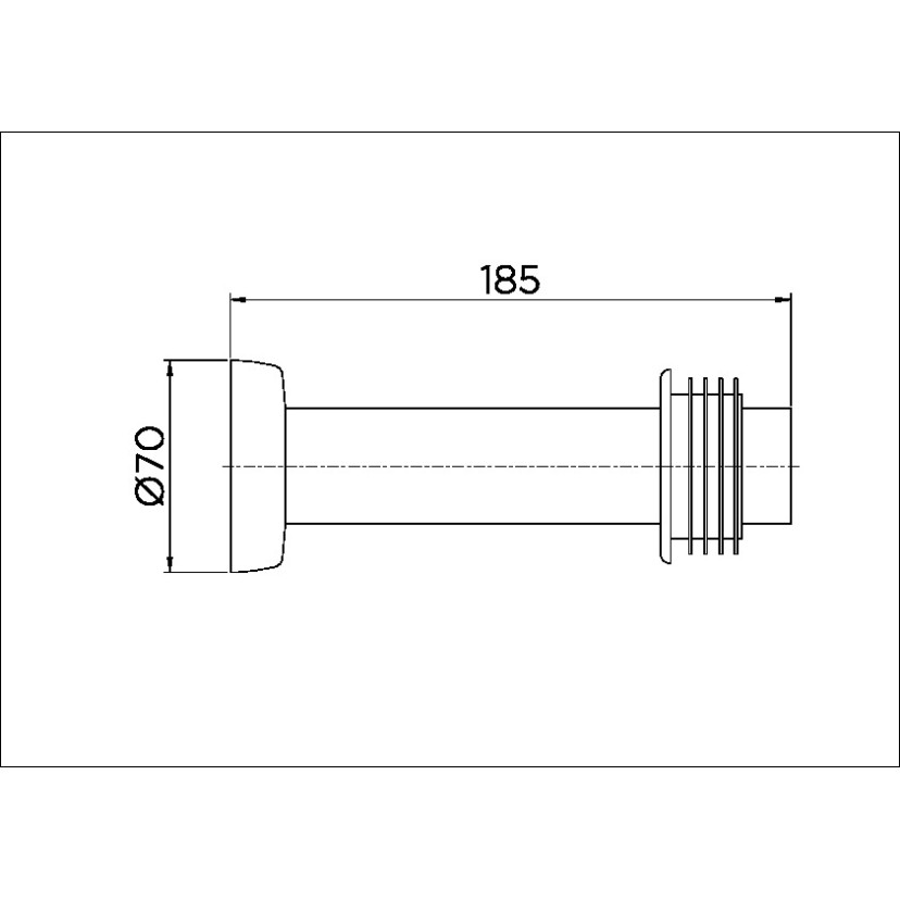 Tubo de ligação 20 cm ouro escovado 00589272