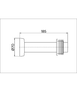 Tubo de ligação para bacia 1 1/2x20 Ônix 005892CE