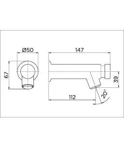 Torneira de parede para lavatório LEED PressMatic 120 cromado 00595806