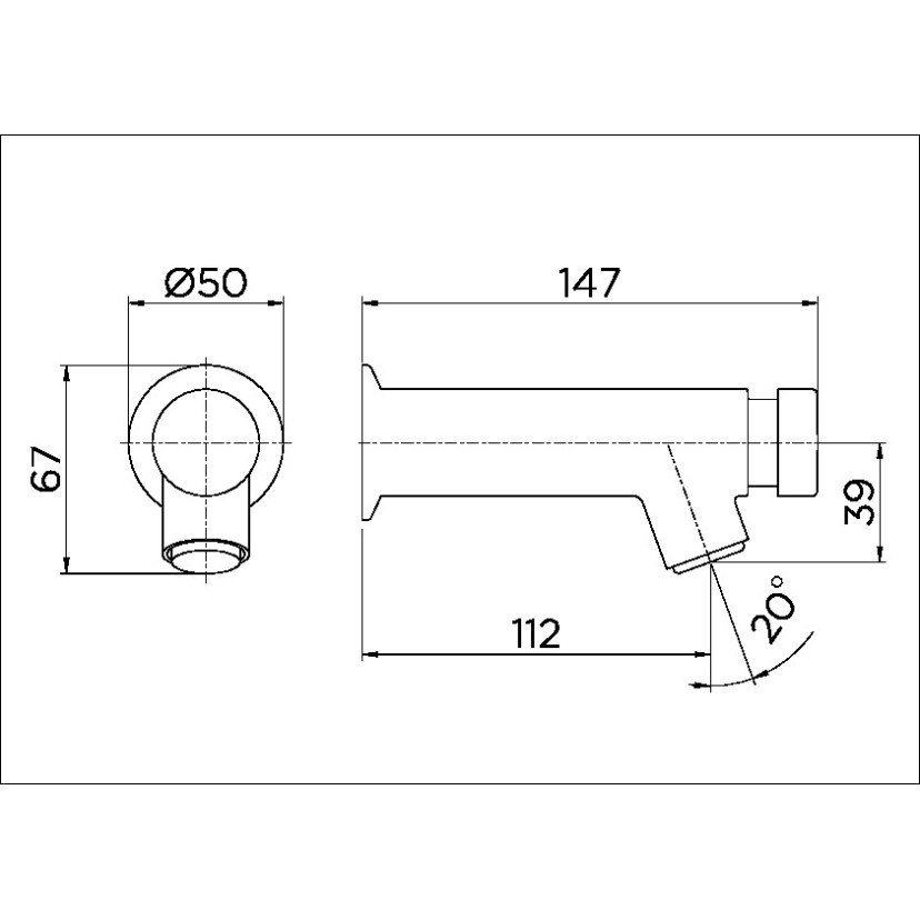 Torneira de parede para lavatório LEED PressMatic 120 cromado 00595806