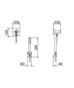 Desviador para Chuveiro 1/2" Grafite Escovado Docol Square 00604270