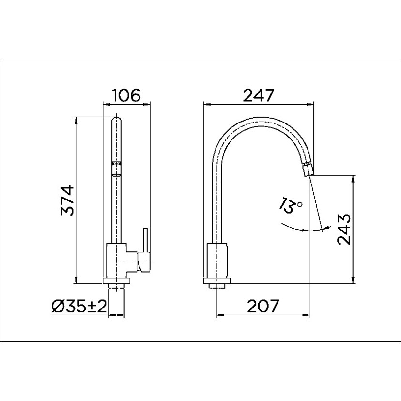 Monocomando bica alta de mesa para cozinha ColdStart LEED Monet cromado 00606606