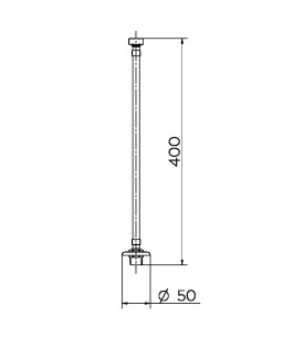 Ligação flexível em aço inox 40 cm 00607200