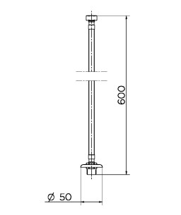 Ligação flexível em aço inox 60 cm 00608900