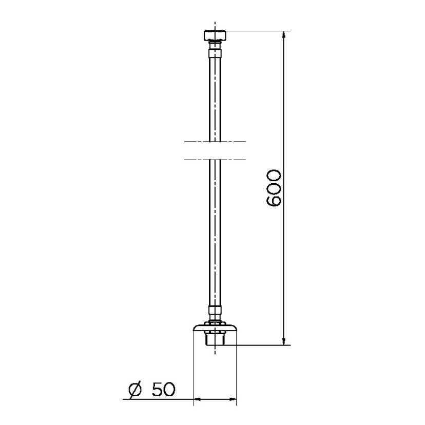 Ligação flexível em aço inox 60 cm 00608900