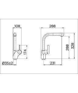 Monocomando de mesa para cozinha DocolMassima cromado 00611906