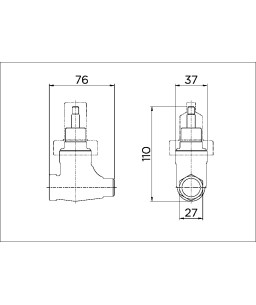 Registro DocolBase cerâmico 1/2 volta sentido de abertura anti-horário 1/2" 00622800