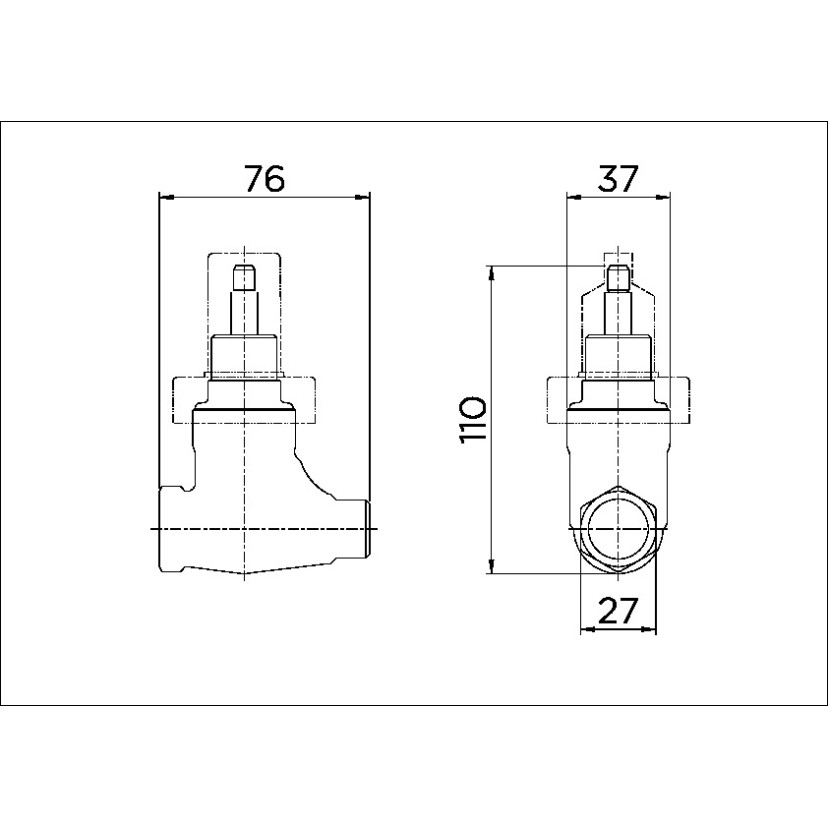 Registro DocolBase cerâmico 1/2 volta sentido de abertura anti-horário 1/2" 00622800