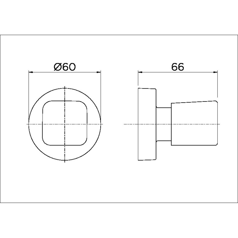 Acabamento para registro DocolBase 1/2", 3/4" e 1" Genius Flex cromado 00626106