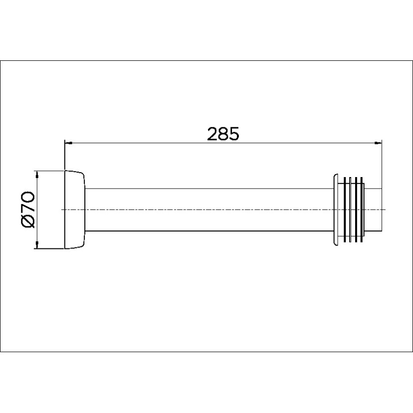 Tubo de ligação 30 cm níquel escovado 00626644