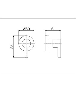 Acabamento para registro DocolBase 1/2", 3/4" e 1" Chess cromado 00665906