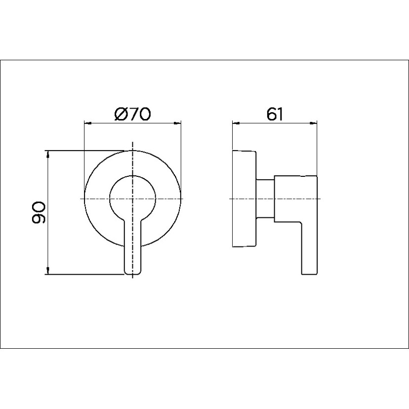 Acabamento para registro DocolBase 1.1/4" e 1.1/2" Chess cromado 00666106