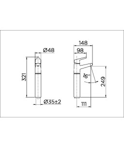 Monocomando bica alta de mesa para lavatório ColdStart Nexus cromado 00668906