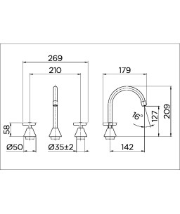 Misturador para banheiro bica alta Docol Primor 00671906