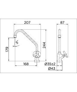 Torneira para cozinha 1/2" Docol Primor 00673406