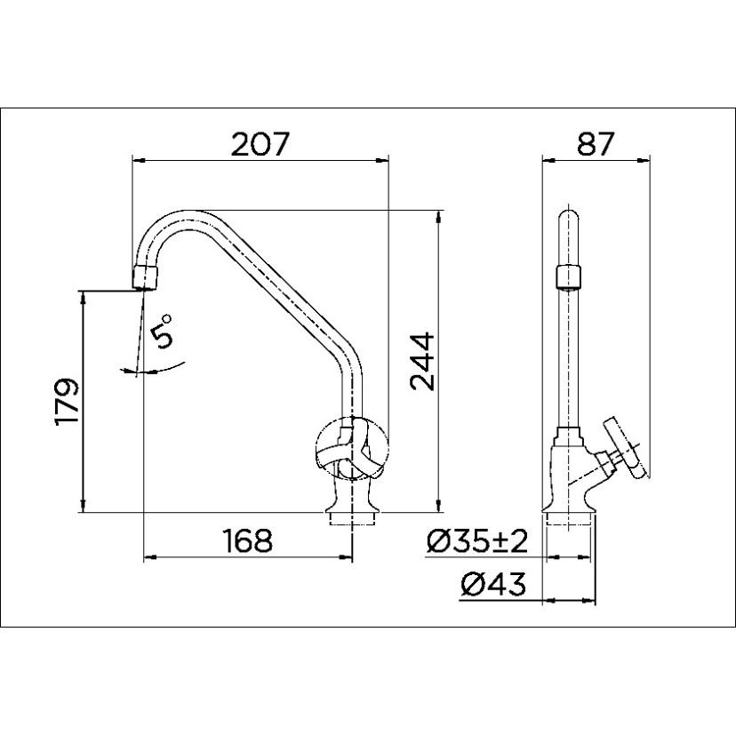 Torneira para cozinha 1/2" Docol Primor 00673406