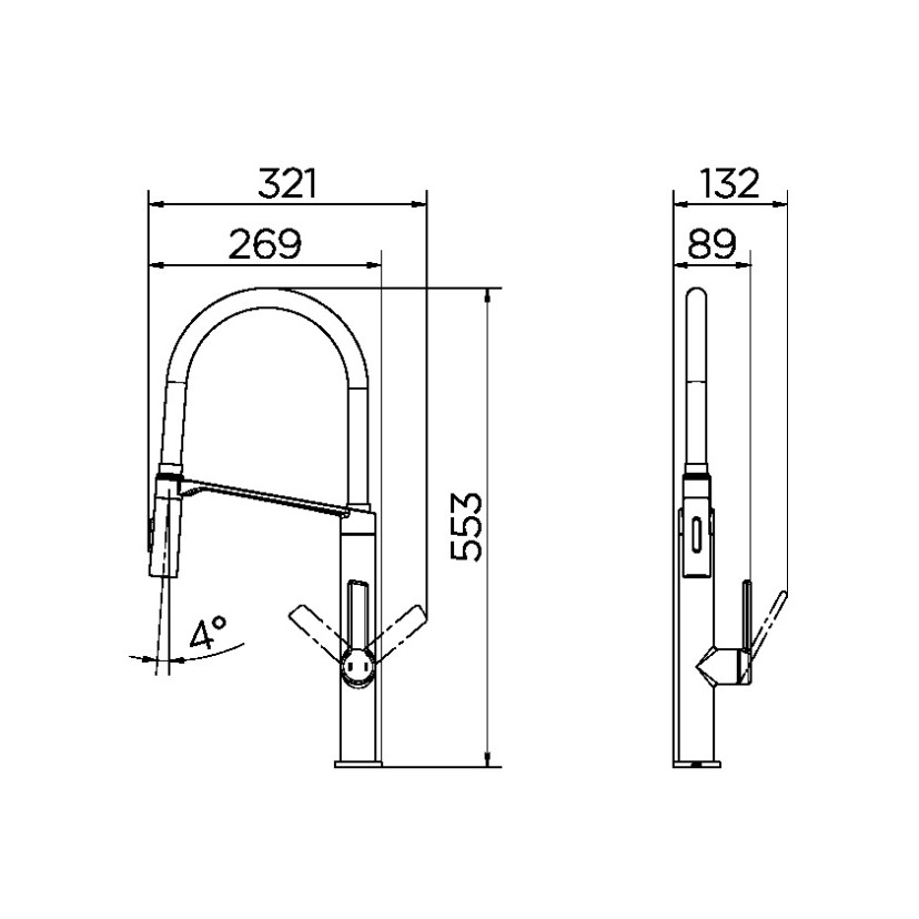 Monocomando para cozinha Doc branco 00695756