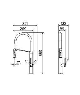 Monocomando para cozinha Doc preto 00695757