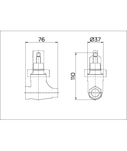 Registro DocolBase cerâmico 1/2 volta sentido de abertura horário 1/2" 00698400