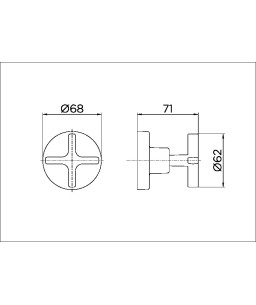 Acabamento para registro DocolBase 1.1/4" e 1.1/2" Invicta cromado 00723206