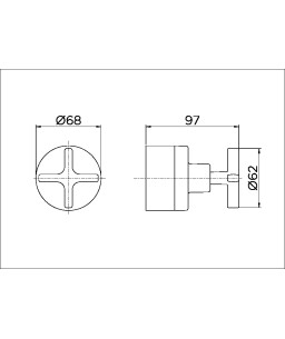 Acabamento para registro base Fabrimar 1.1/4" e 1.1/2" Invicta cromado 00723806