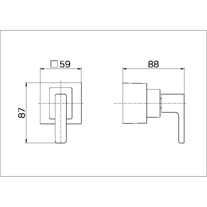 Acabamento para registro base Deca 1/2", 3/4" e 1" Breezy 00731006