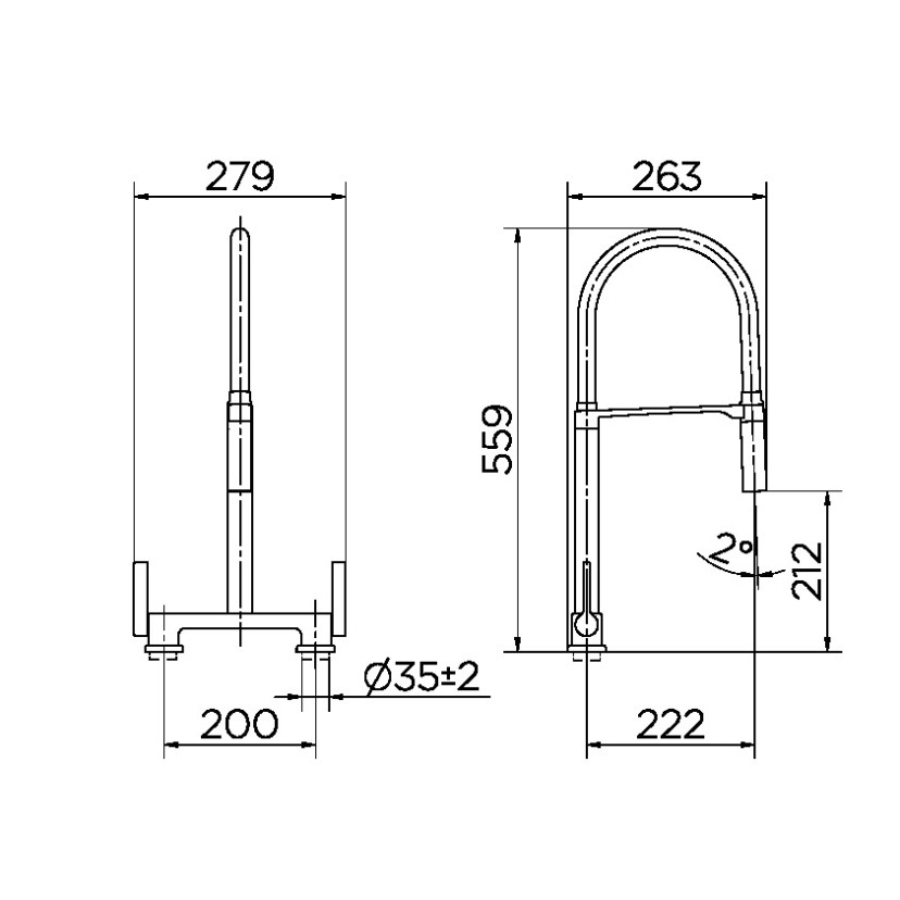 Misturador para cozinha bica alta Doc preto 00738757