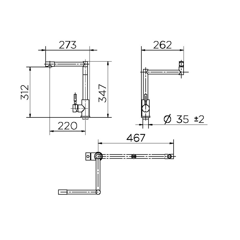 Monocomando para cozinha Orbit 00738816