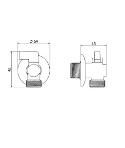 Torneira esfera para máquina de lavar louça/roupa 00784006