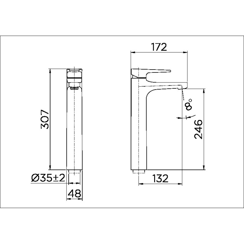 Monocomando bica alta de mesa para lavatório ColdStart Lift cromado 00796106