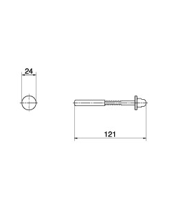 Conjunto parafuso de fixação para bacia e mictório inox 00796300