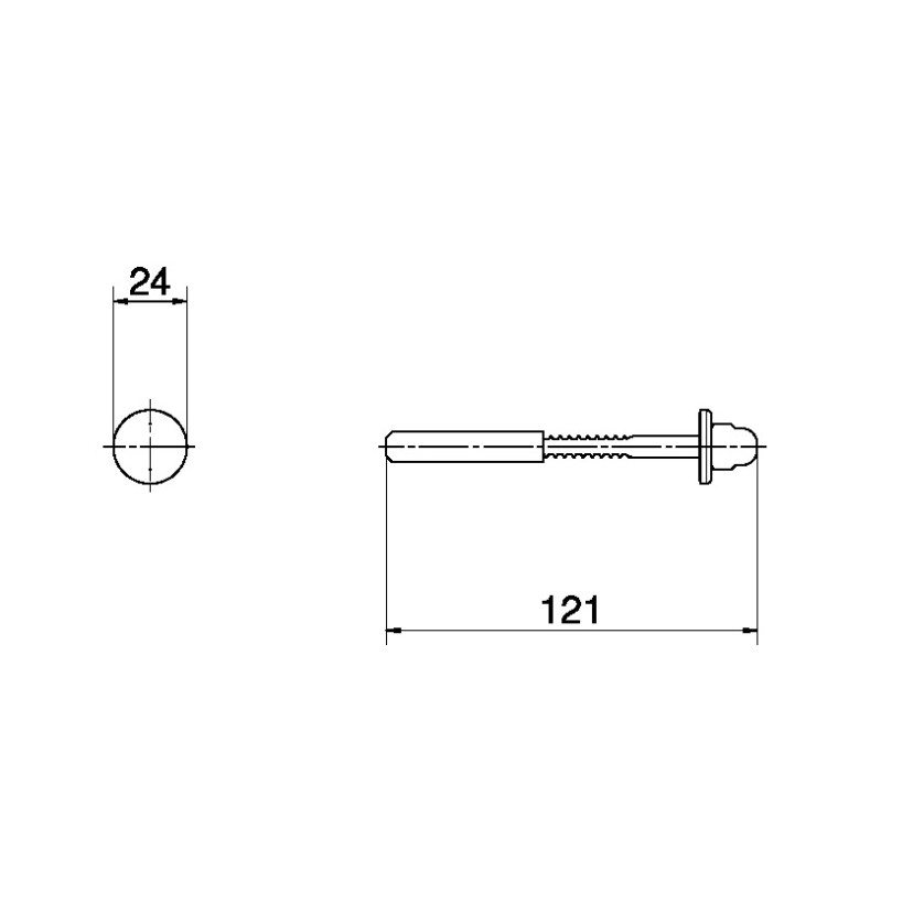 Conjunto parafuso de fixação para bacia e mictório inox 00796300