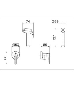 Ducha higiênica com registro Gali 00800806