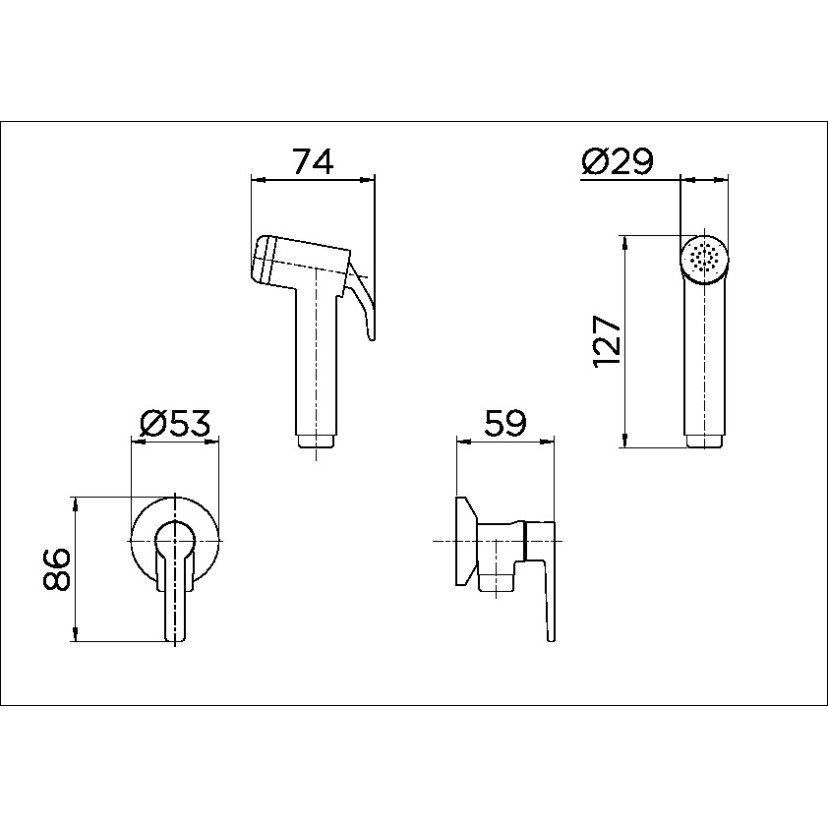 Ducha higiênica com registro Gali 00800806