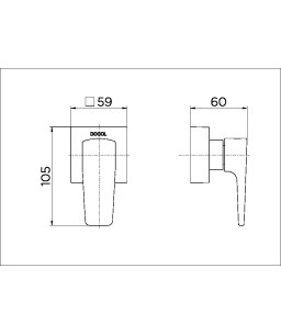 Acabamento para registro DocolBase 1/2", 3/4" a 1" Lift cromado 00804706