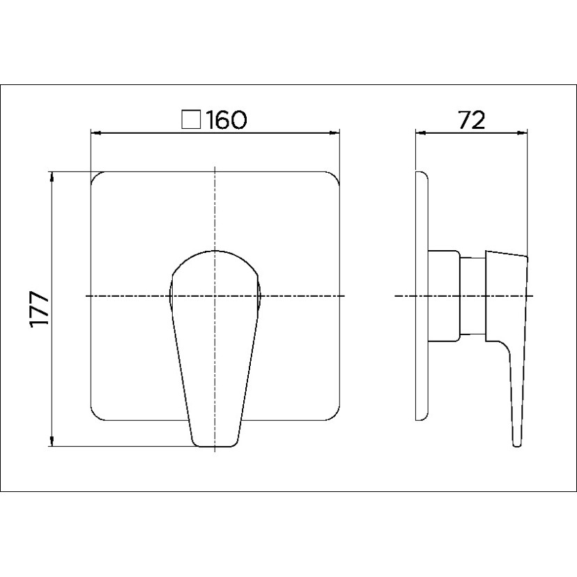 Acabamento monocomando para chuveiro e ducha higiênica de alta pressão 1/2" Lift cromado 00804906