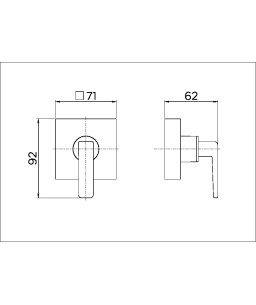 Acabamento para registro DocolBase 1.1/4" e 1.1/2" Docol Stillo 00820506