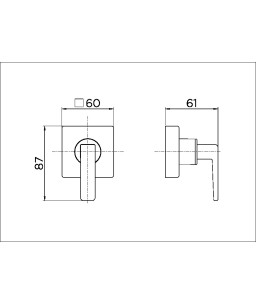 Acabamento para registro DocolBase 1/2", 3/4" e 1" Docol Stillo 00823906