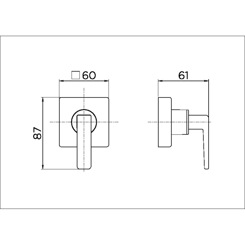 Acabamento para registro DocolBase 1/2", 3/4" e 1" Docol Stillo 00823906