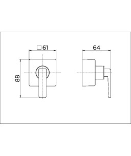 Acabamento para registro base Deca 1/2", 3/4" e 1" Docol Stillo 00824106